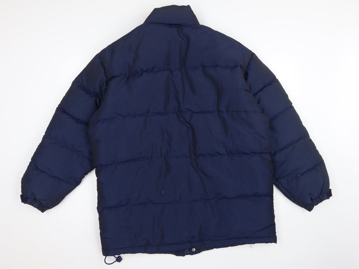 Atlantic Sport Men's Blue Small Puffer Jacket Quilted Down Insulated
