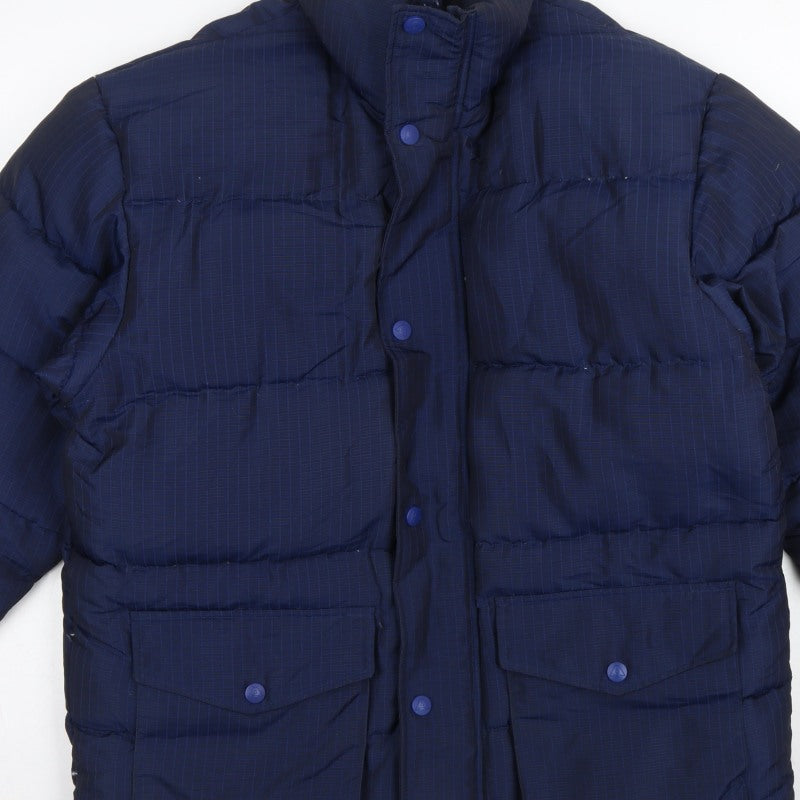 Atlantic Sport Men's Blue Small Puffer Jacket Quilted Down Insulated