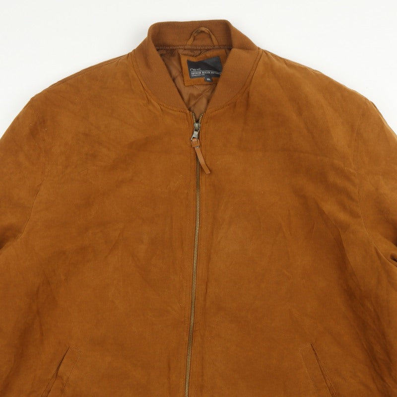 Next Men's Brown 4XL Bomber Jacket Quilted Lined Full Zip