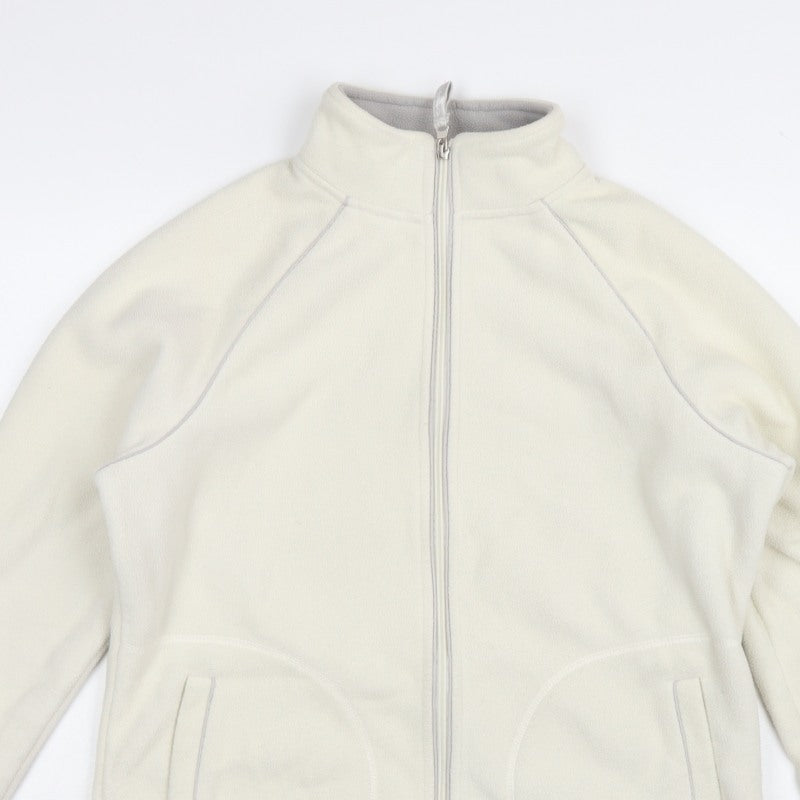 Bhs Women’s Ivory UK 14 Fleece Full Zip Basic Jacket Pockets