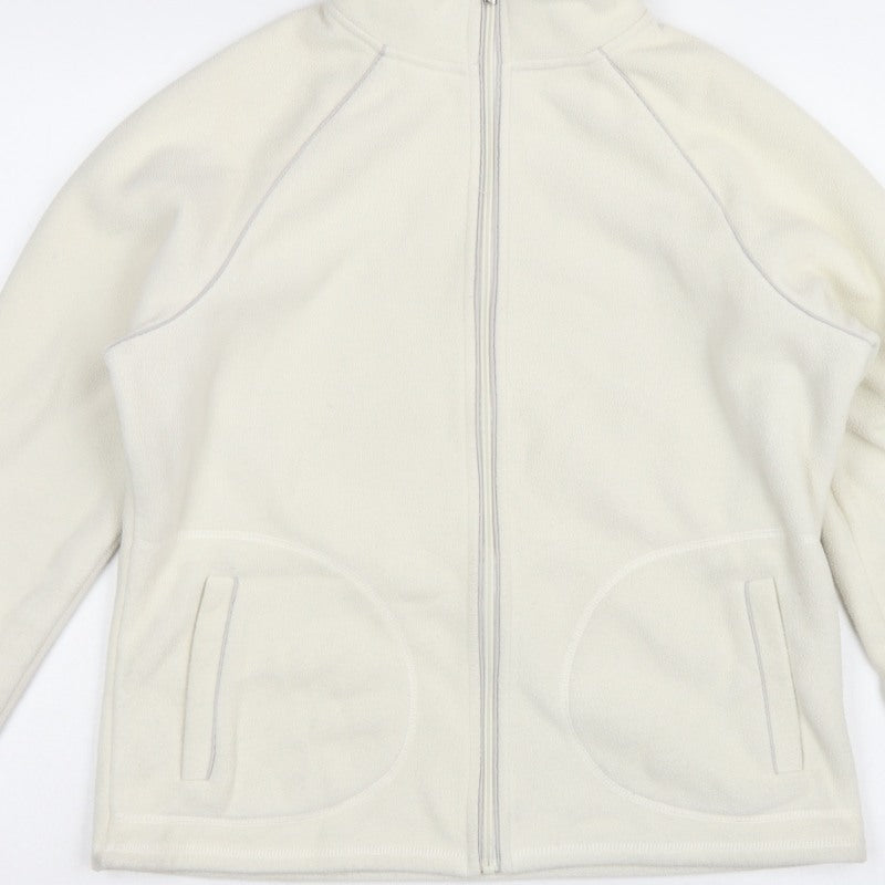 Bhs Women’s Ivory UK 14 Fleece Full Zip Basic Jacket Pockets