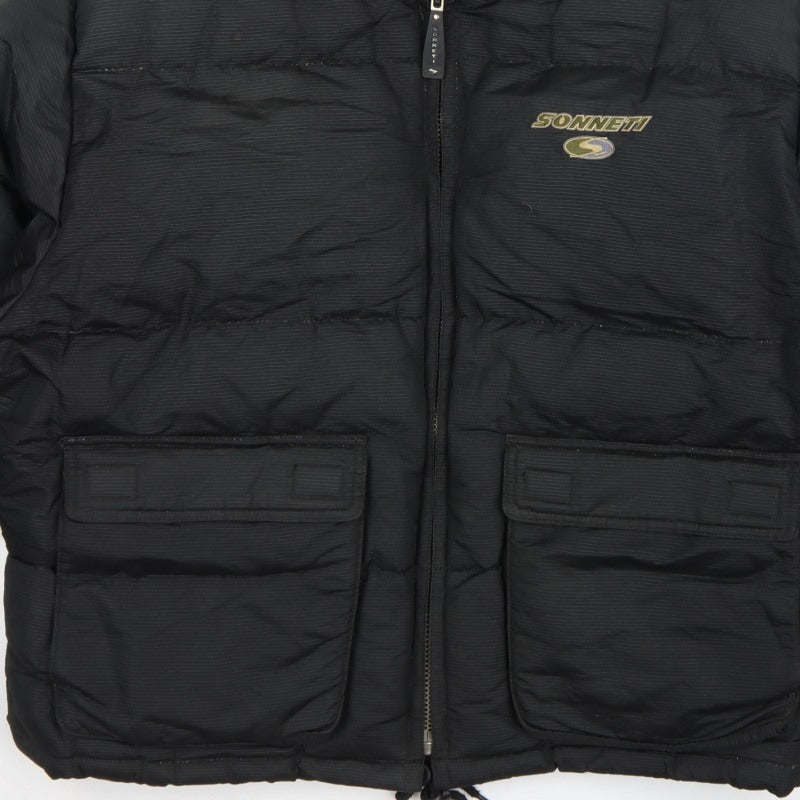 Sonneti Teens Black M Down Puffer Jacket Full Zip Logo