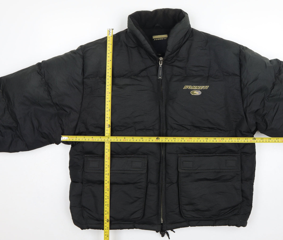Sonneti Teens Black M Down Puffer Jacket Full Zip Logo