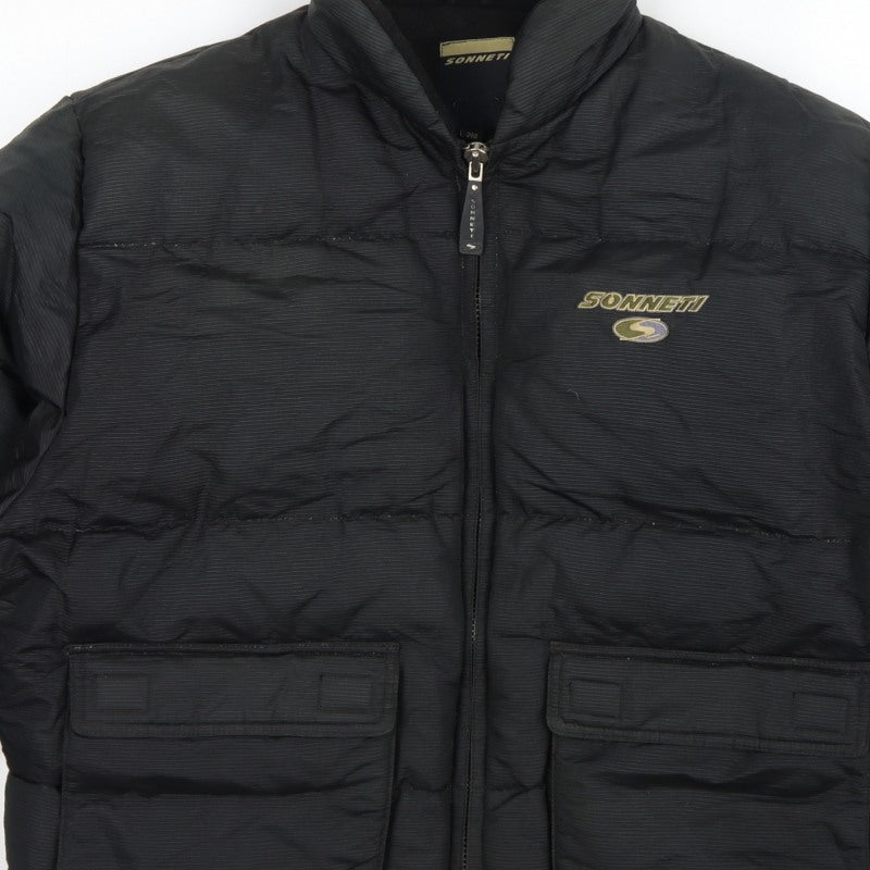 Sonneti Teens Black M Down Puffer Jacket Full Zip Logo