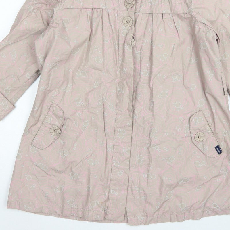 Hooch Teens Pink Size 14 Hooded Long Rain Coat Geometric