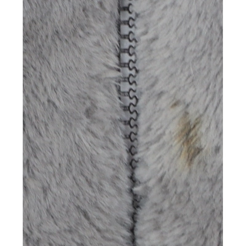 ASOS DESIGN Women's Grey UK 8 Faux Fur Cropped Zip Jacket