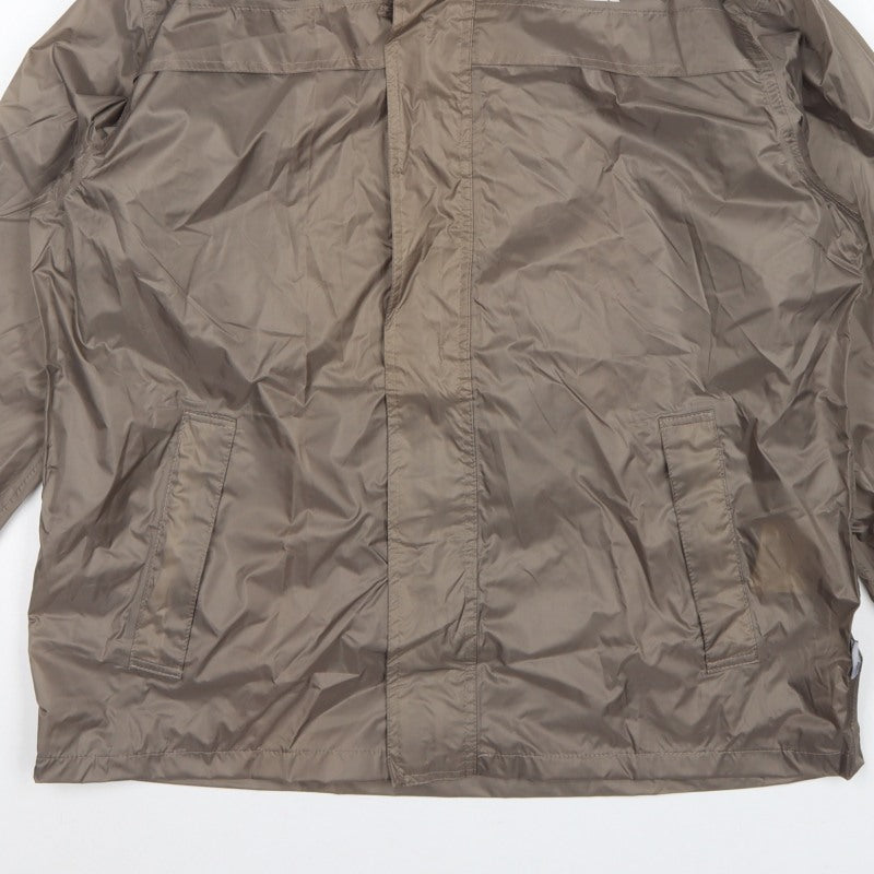 Trespass Men Brown S Waterproof Packaway Rain Jacket Windproof