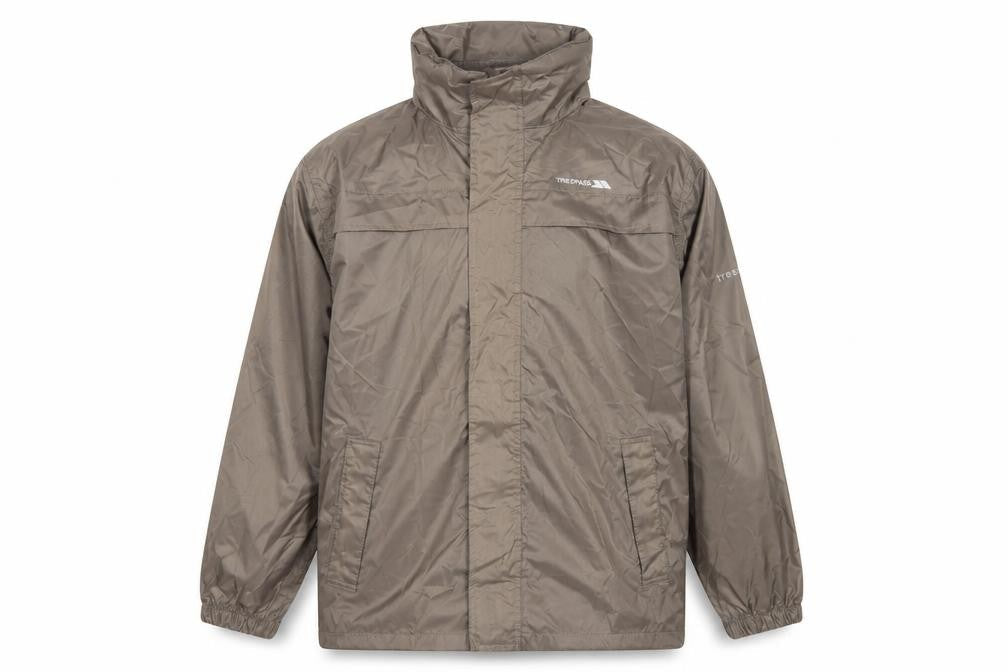 Trespass Men Brown S Waterproof Packaway Rain Jacket Windproof