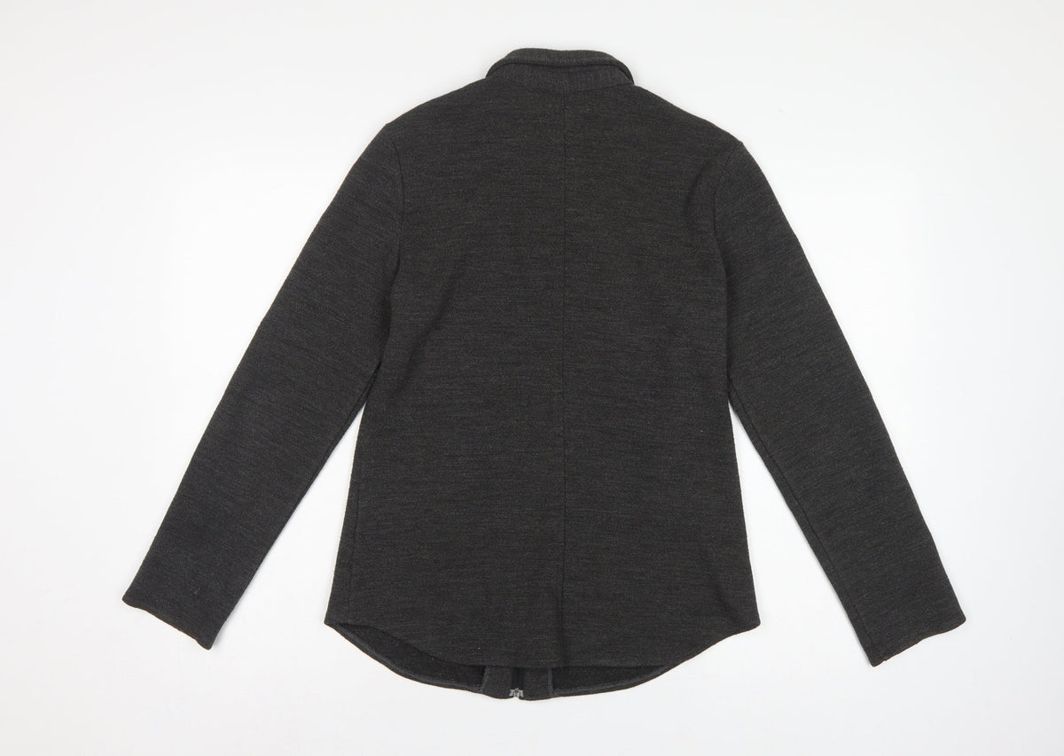 Inscription Women’s Grey UK 10 Knit Full Zip Collared Jacket