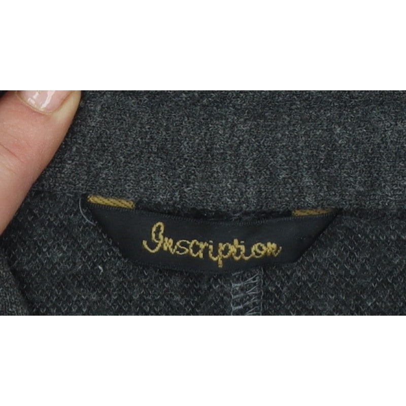 Inscription Women’s Grey UK 10 Knit Full Zip Collared Jacket