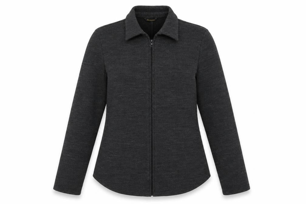 Inscription Women’s Grey UK 10 Knit Full Zip Collared Jacket