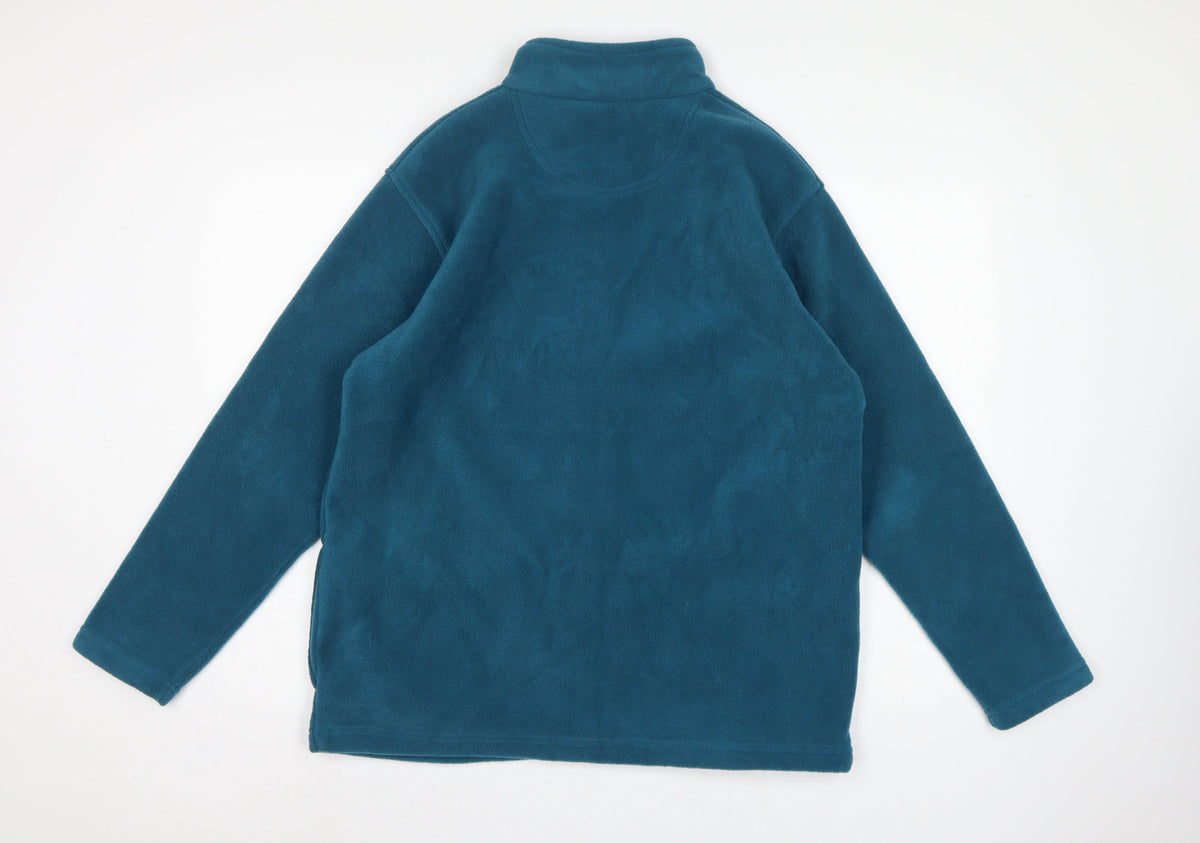 EWM Women’s Blue Fleece Jacket UK 14 Full Zip Collared