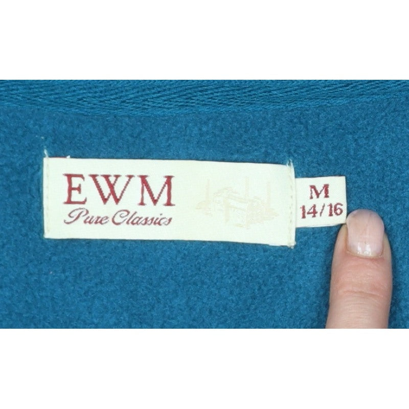 EWM Women’s Blue Fleece Jacket UK 14 Full Zip Collared