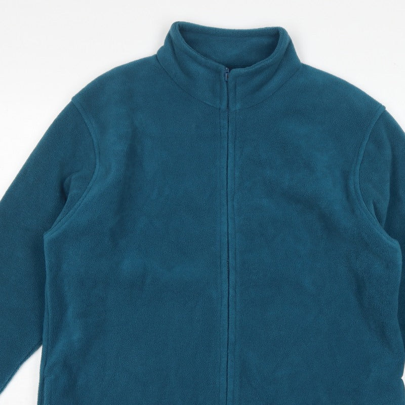EWM Women’s Blue Fleece Jacket UK 14 Full Zip Collared