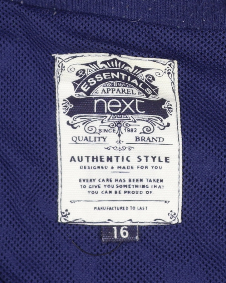 Next Women’s Blue Size 16 Hooded Bomber Jacket Full Zip