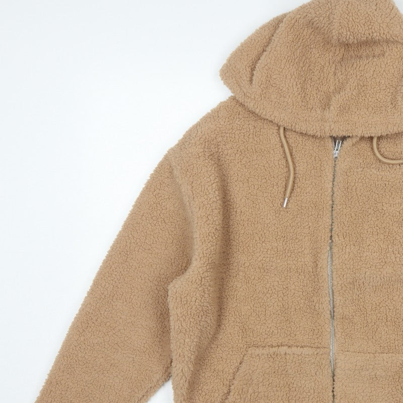 ASOS Design Women’s Beige XS Teddy Fleece Hooded Zip Jacket