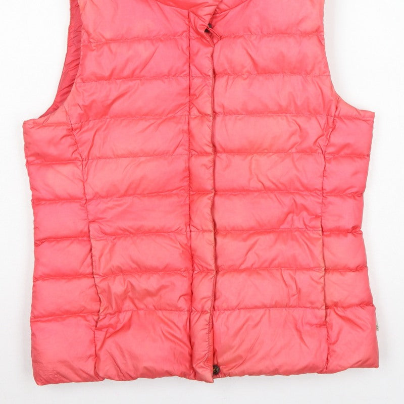 Timberland Women Pink L Quilted Down Puffer Gilet Waistcoat