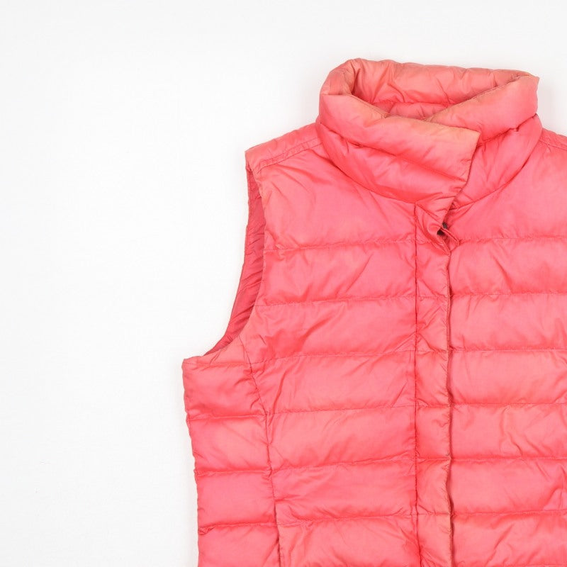 Timberland Women Pink L Quilted Down Puffer Gilet Waistcoat