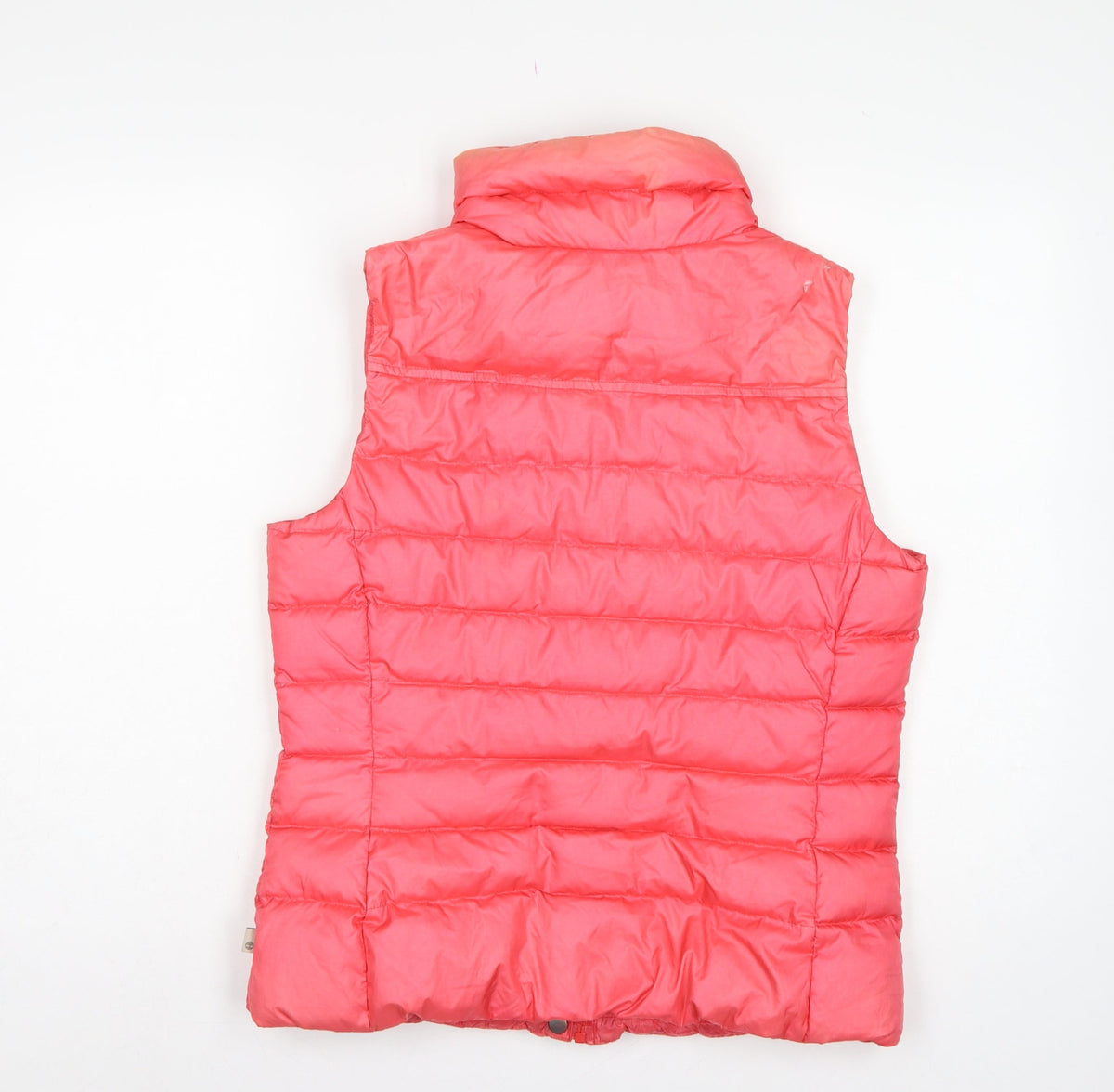 Timberland Women Pink L Quilted Down Puffer Gilet Waistcoat