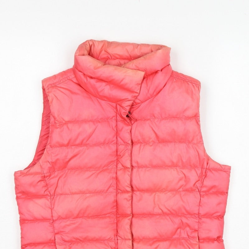 Timberland Women Pink L Quilted Down Puffer Gilet Waistcoat