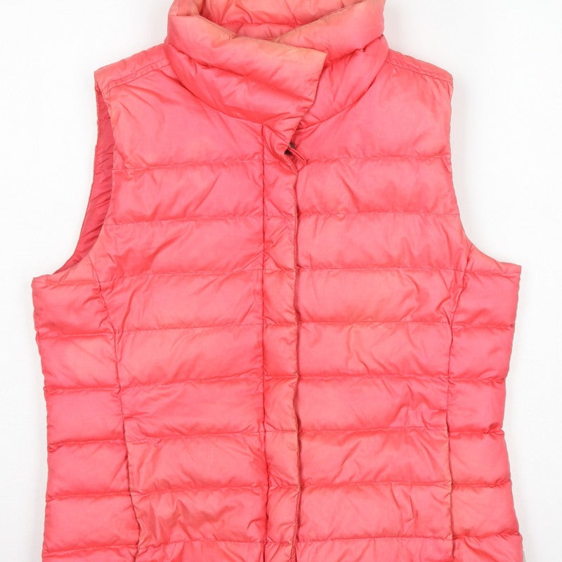 Timberland Women Pink L Quilted Down Puffer Gilet Waistcoat