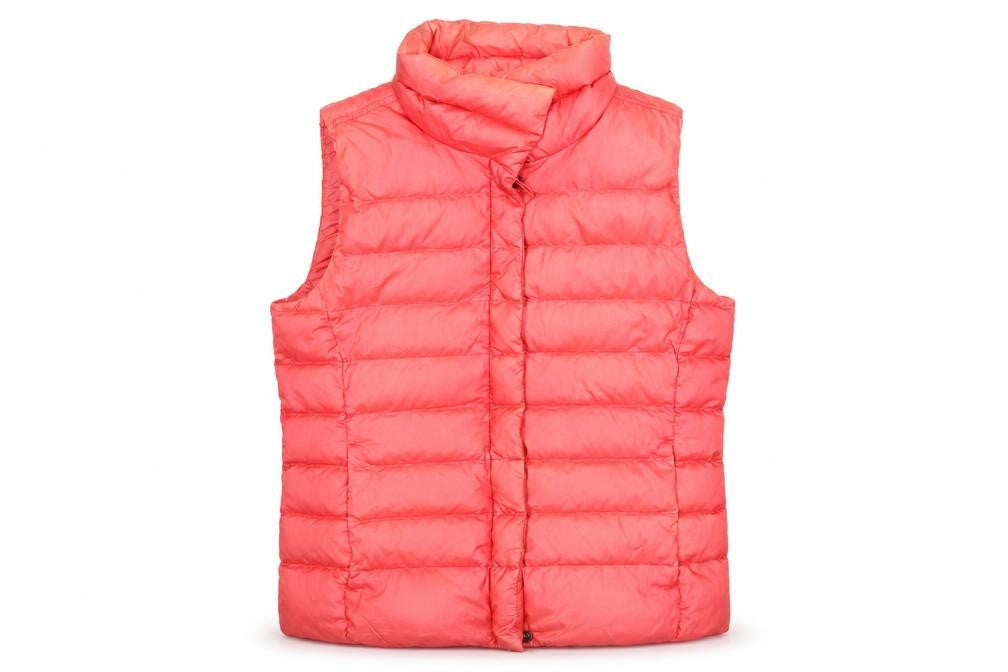 Timberland Women Pink L Quilted Down Puffer Gilet Waistcoat