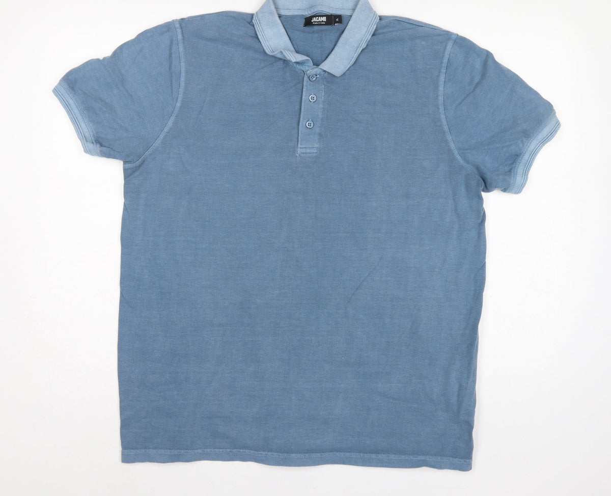 Jacamo Men’s Blue XL Short Sleeve Classic Polo Shirt