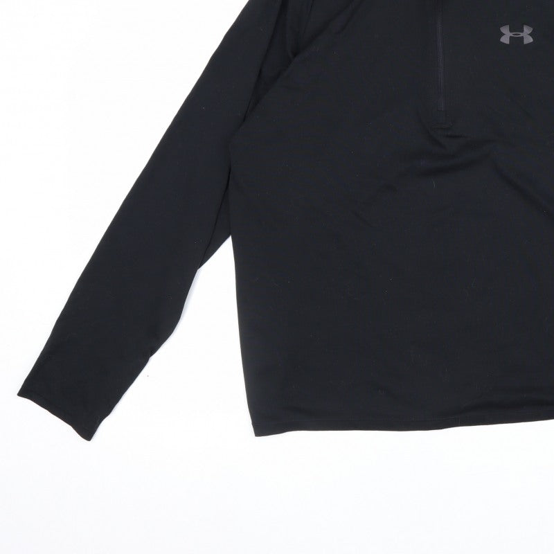Under Armour Men Black L Athletic 1/4 Zip Long Sleeve Pullover