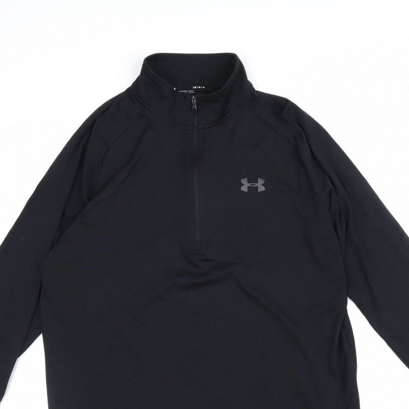 Under Armour Men Black L Athletic 1/4 Zip Long Sleeve Pullover