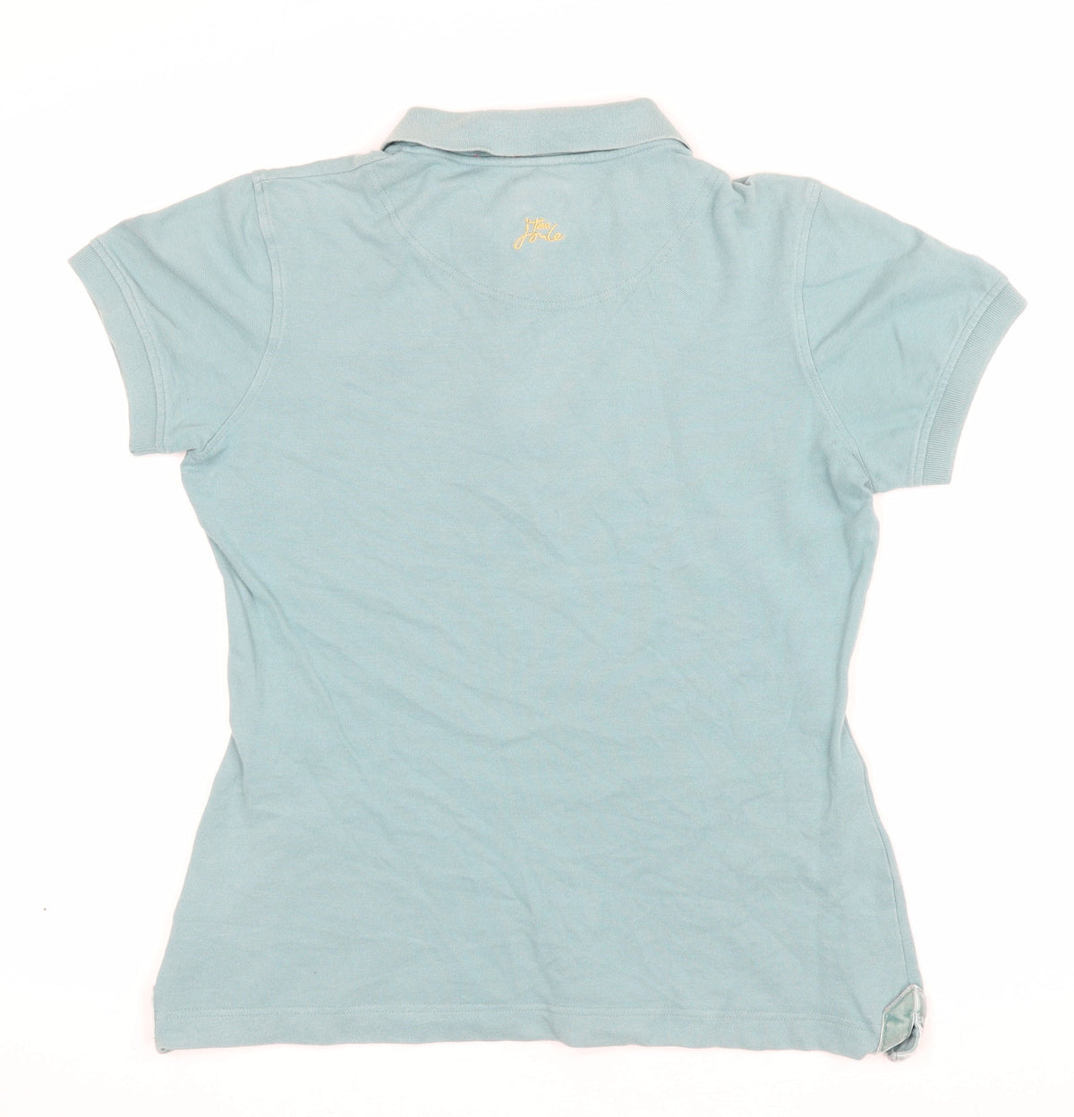 Joules Women’s Blue UK 12 Slim Fit Embroidered Cotton Polo Shirt