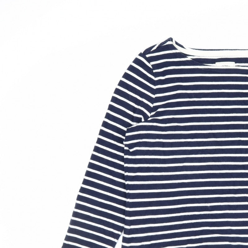 Joules Women’s Blue UK 12 Striped Cotton Breton Long Sleeve T-Shirt