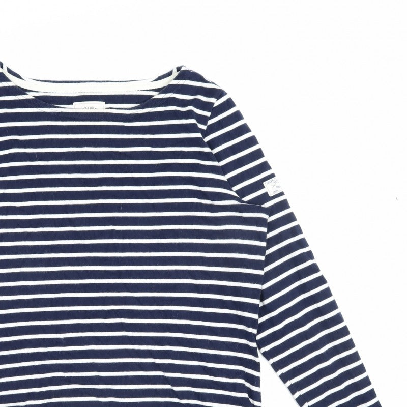 Joules Women’s Blue UK 12 Striped Cotton Breton Long Sleeve T-Shirt