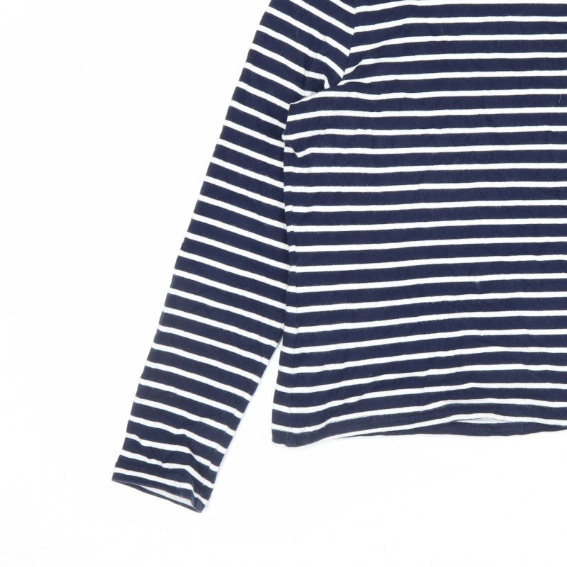 Joules Women’s Blue UK 12 Striped Cotton Breton Long Sleeve T-Shirt