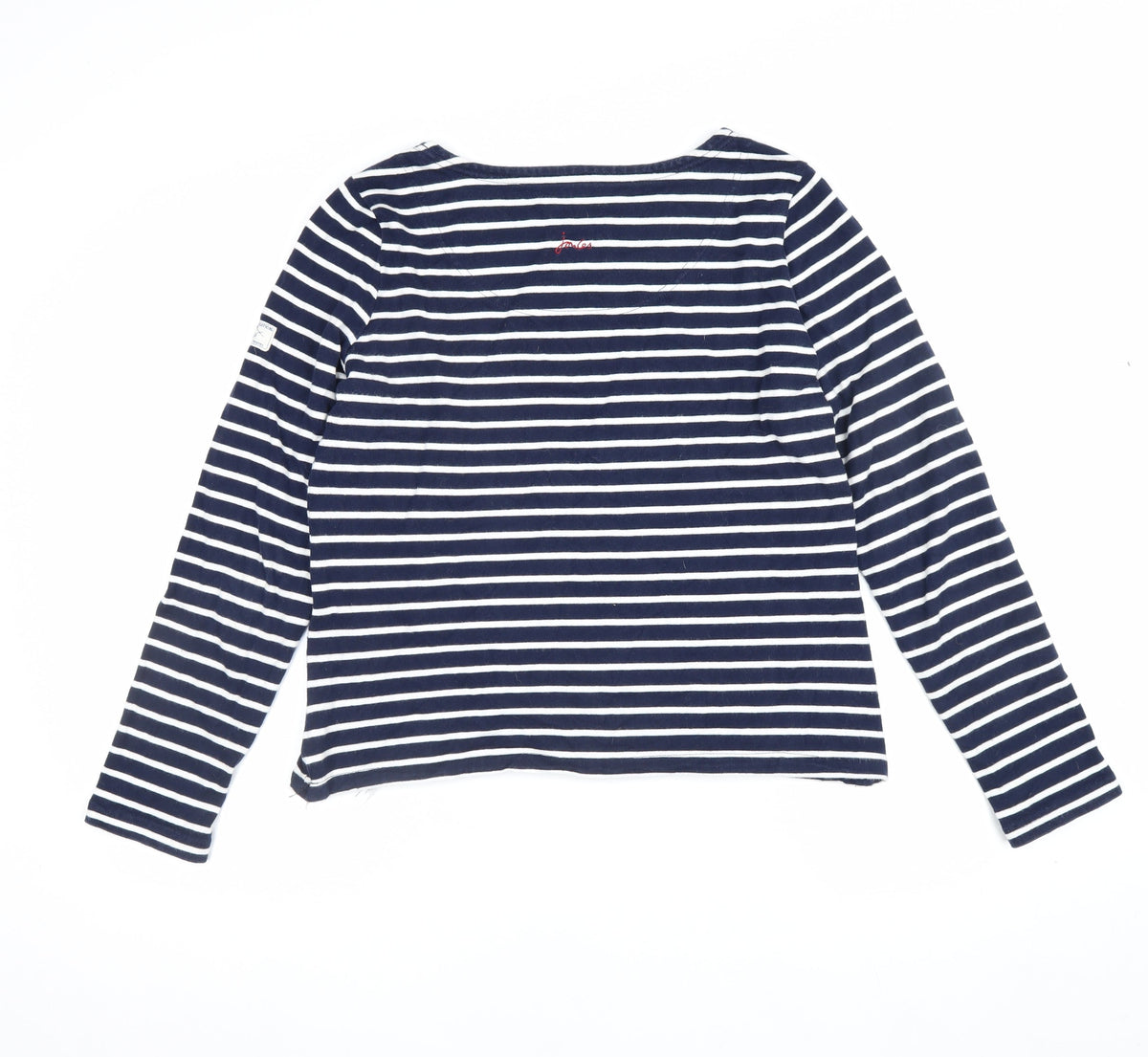 Joules Women’s Blue UK 12 Striped Cotton Breton Long Sleeve T-Shirt