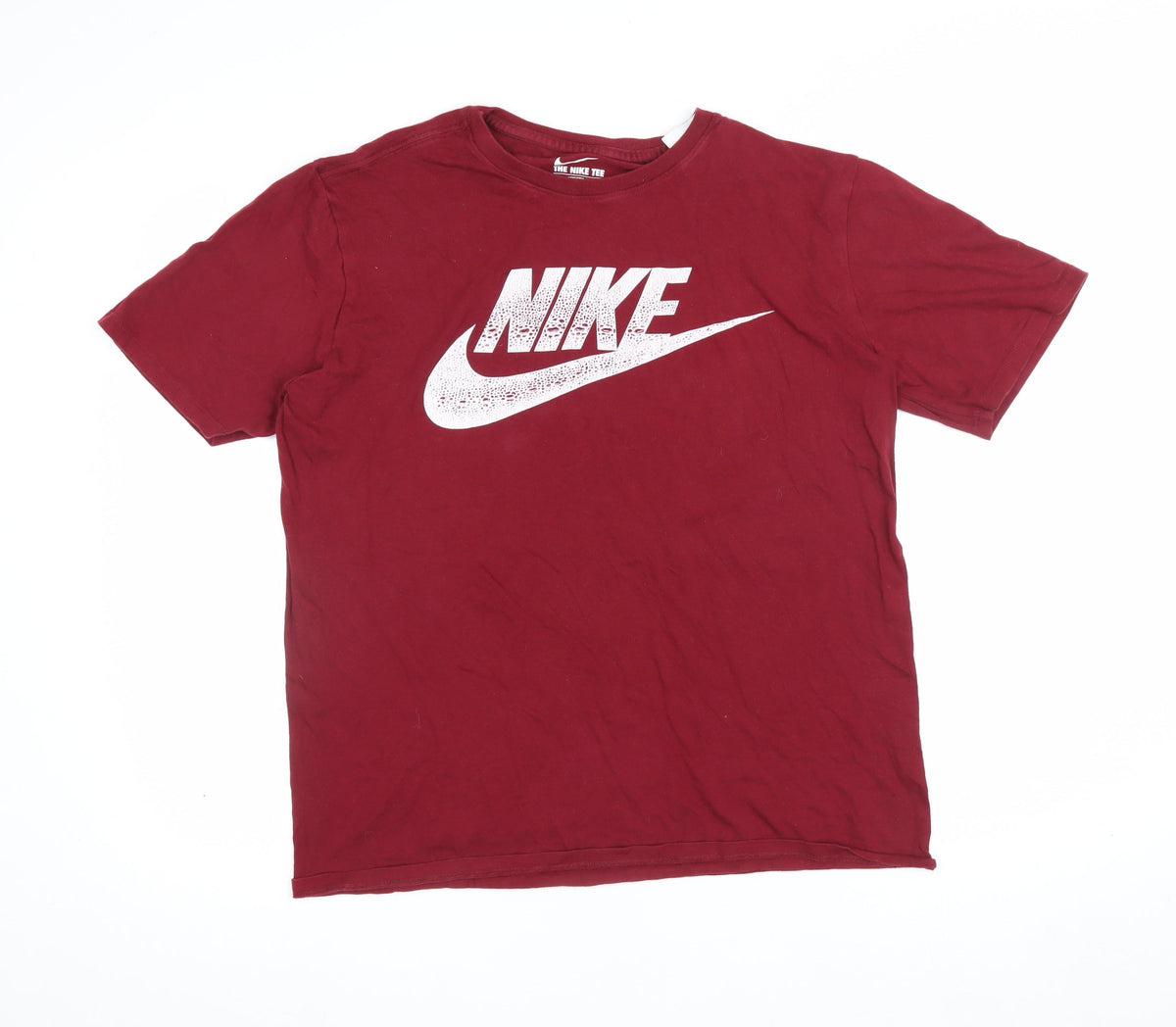 Nike Men’s Red M Athletic Fit Logo Graphic Cotton T-Shirt