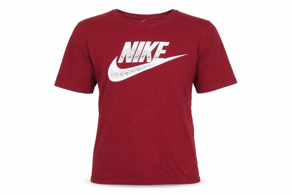 Nike Men’s Red M Athletic Fit Logo Graphic Cotton T-Shirt