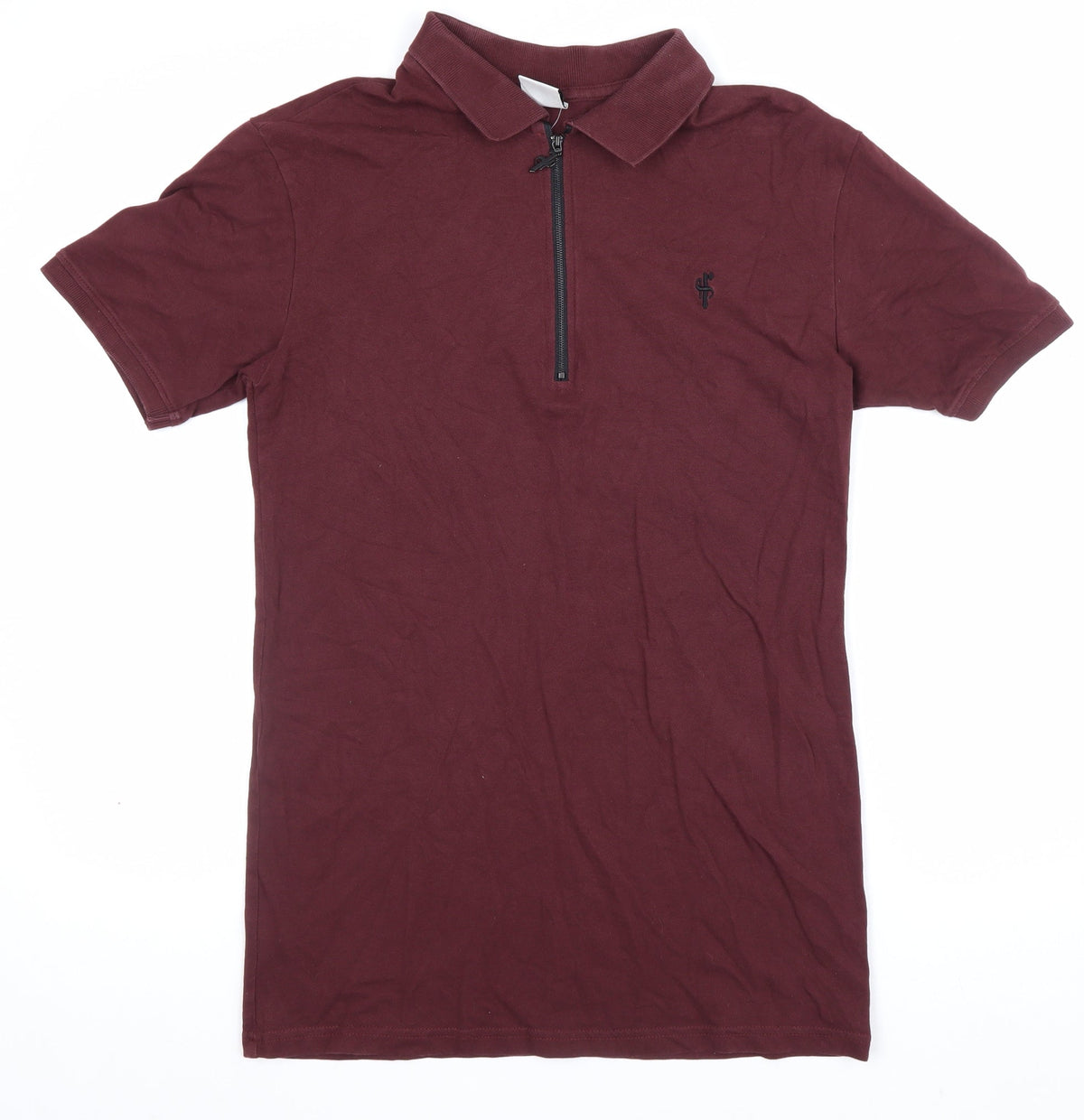 Father Sons Men’s M Burgundy Red 1/4 Zip Short Sleeve Polo
