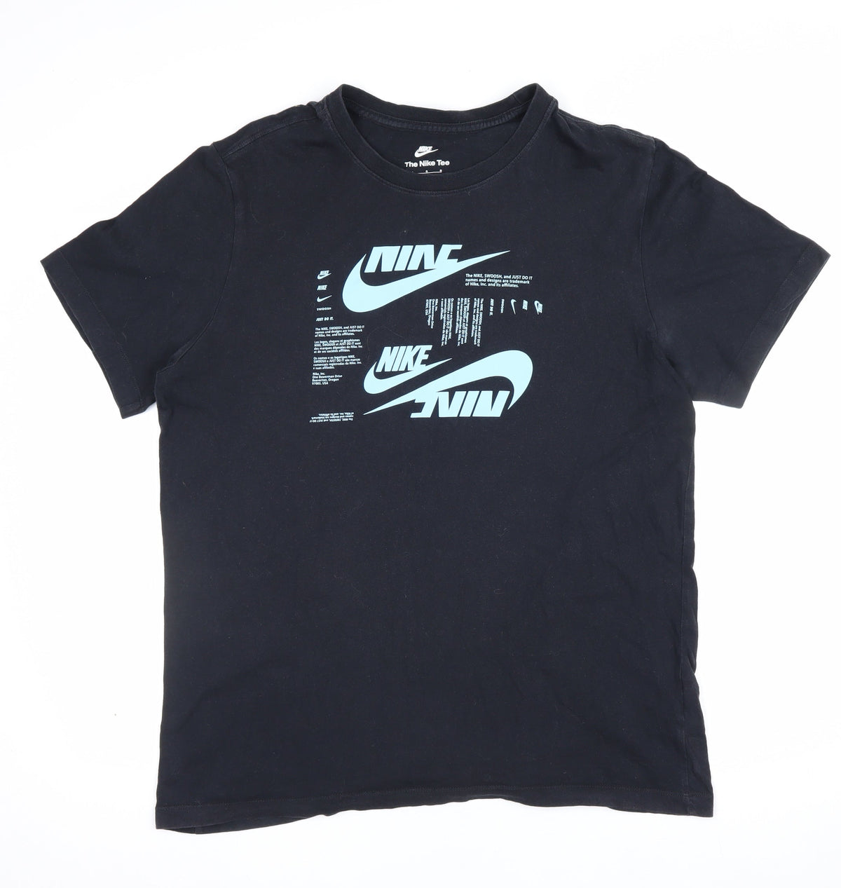 Nike Men’s Black L Graphic Logo Crew Neck Short Sleeve T-Shirt