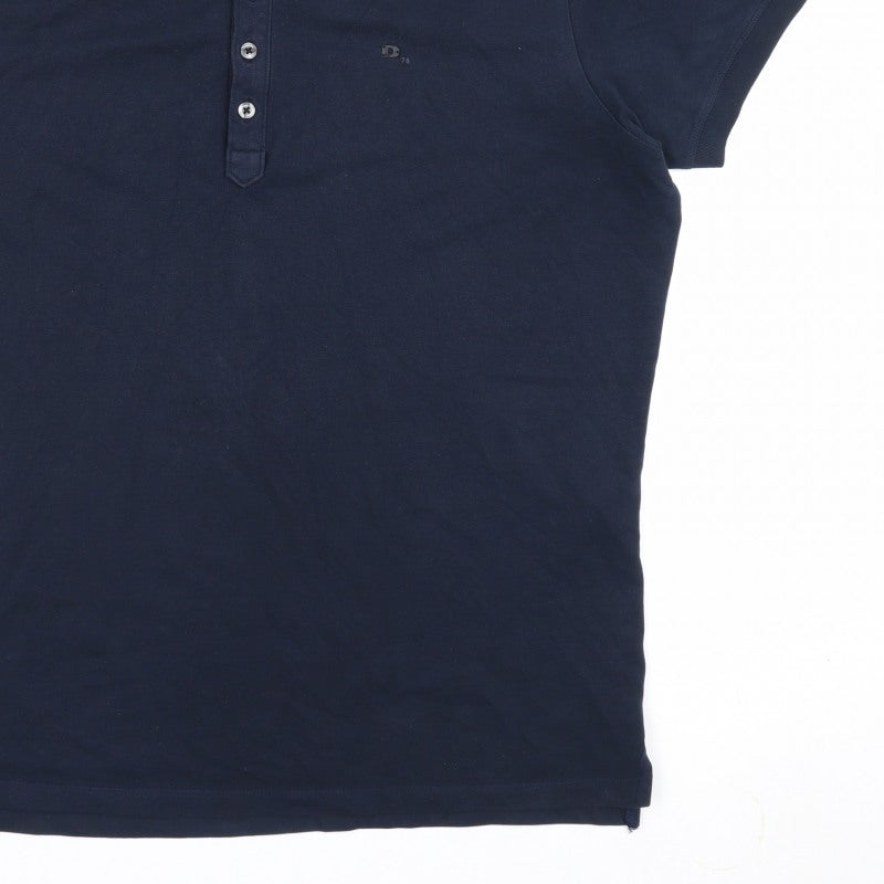 Additional view of Diesel Men’s Navy Blue XL Short Sleeve Logo Polo Shirt