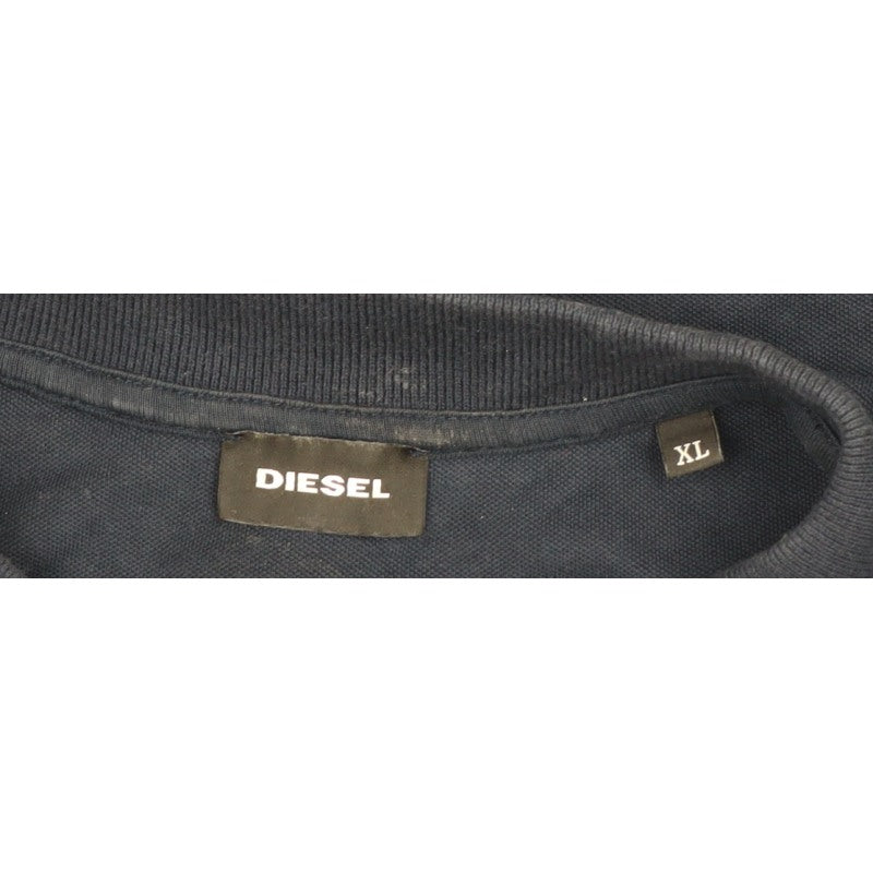 Additional view of Diesel Men’s Navy Blue XL Short Sleeve Logo Polo Shirt