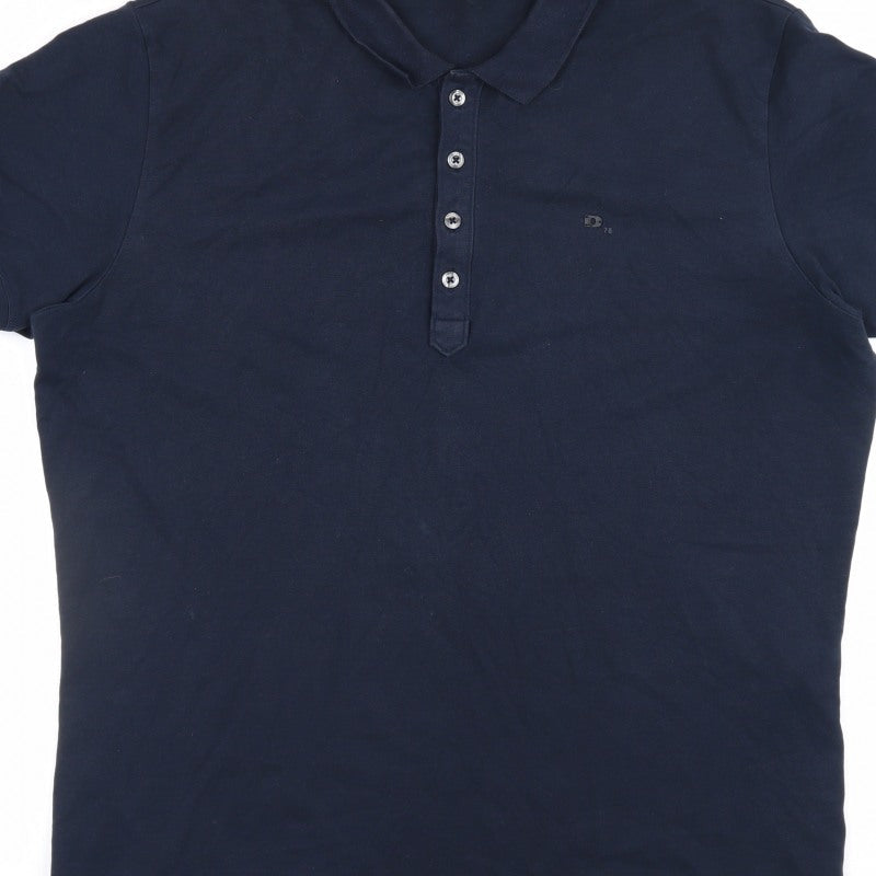 Additional view of Diesel Men’s Navy Blue XL Short Sleeve Logo Polo Shirt