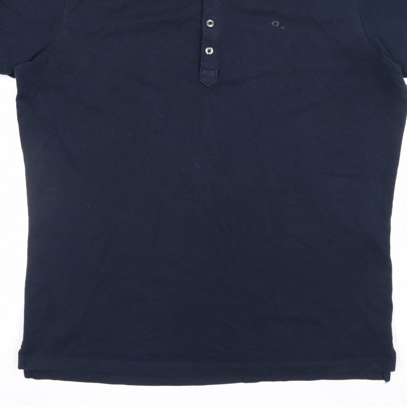 Additional view of Diesel Men’s Navy Blue XL Short Sleeve Logo Polo Shirt