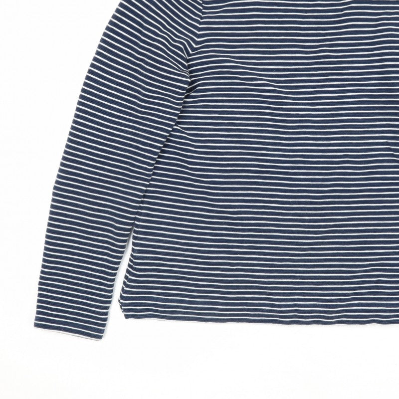Bella di Notte Women’s Blue Stripe Cowl Neck Jumper Size 8 Cotton
