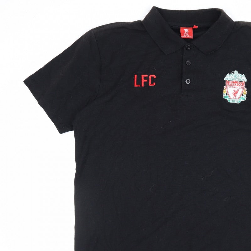 Additional view of Liverpool FC Men’s Black XL Embroidered Football Polo Shirt