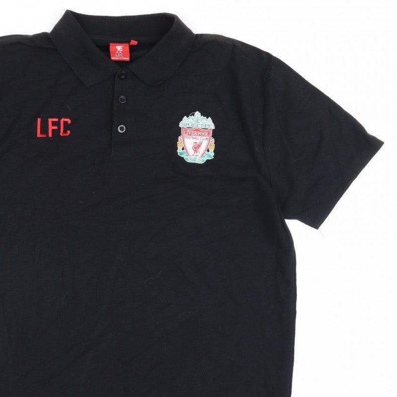 Additional view of Liverpool FC Men’s Black XL Embroidered Football Polo Shirt