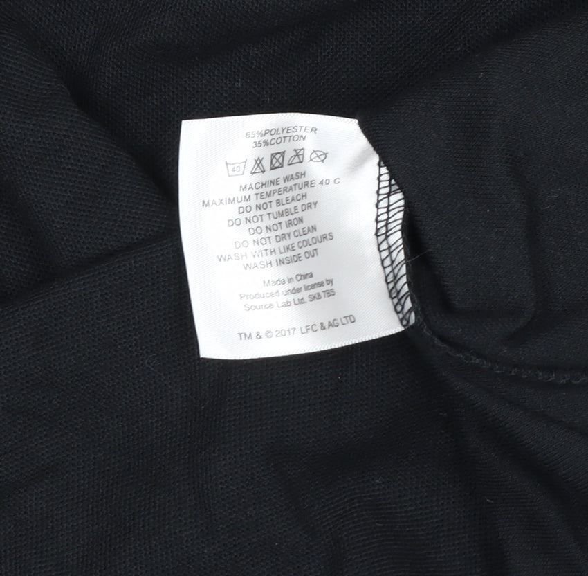 Additional view of Liverpool FC Men’s Black XL Embroidered Football Polo Shirt