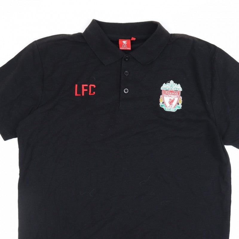 Additional view of Liverpool FC Men’s Black XL Embroidered Football Polo Shirt