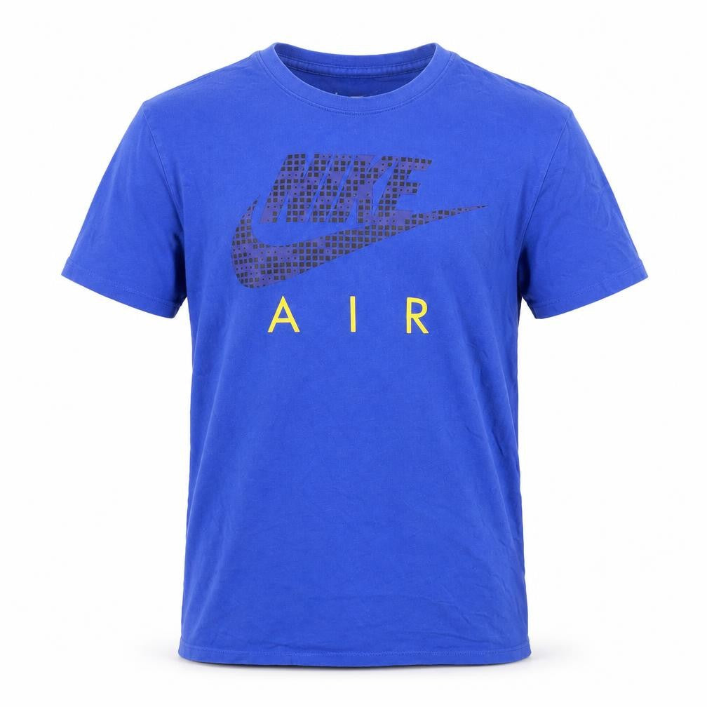 Nike Boys Blue S Athletic Fit Nike Air Logo Jersey T-Shirt