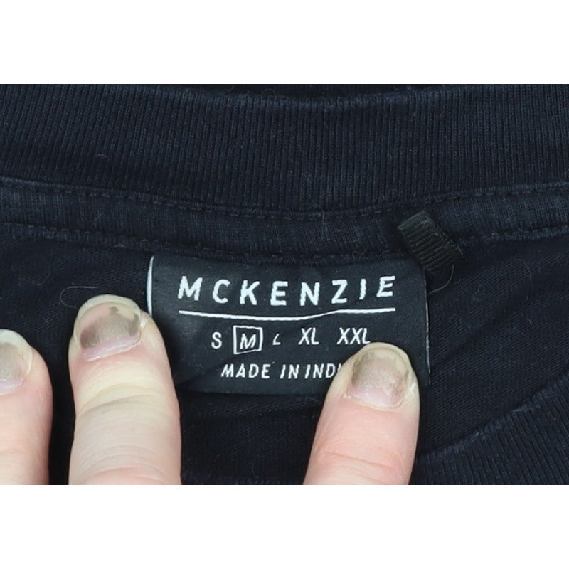McKenzie Men’s Black S Logo Crew Neck Short Sleeve T-Shirt