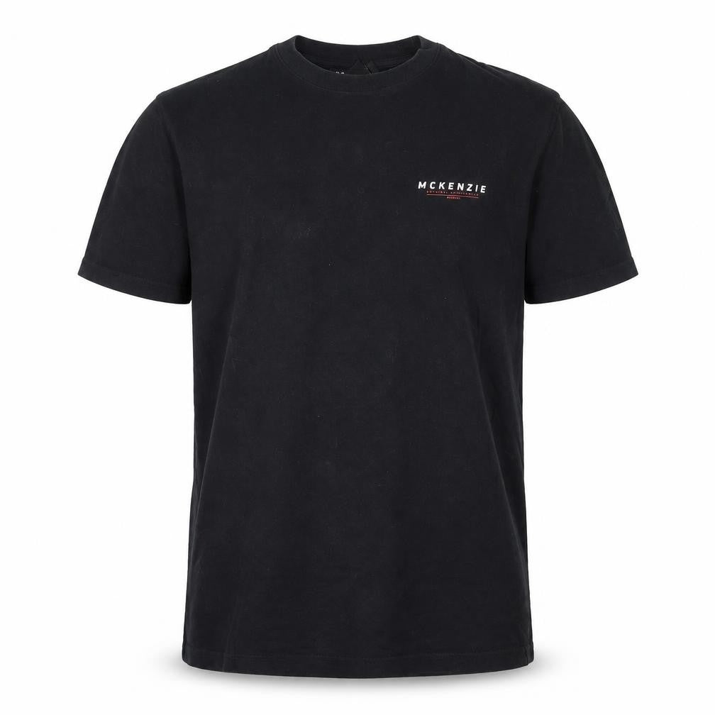 McKenzie Men’s Black S Logo Crew Neck Short Sleeve T-Shirt